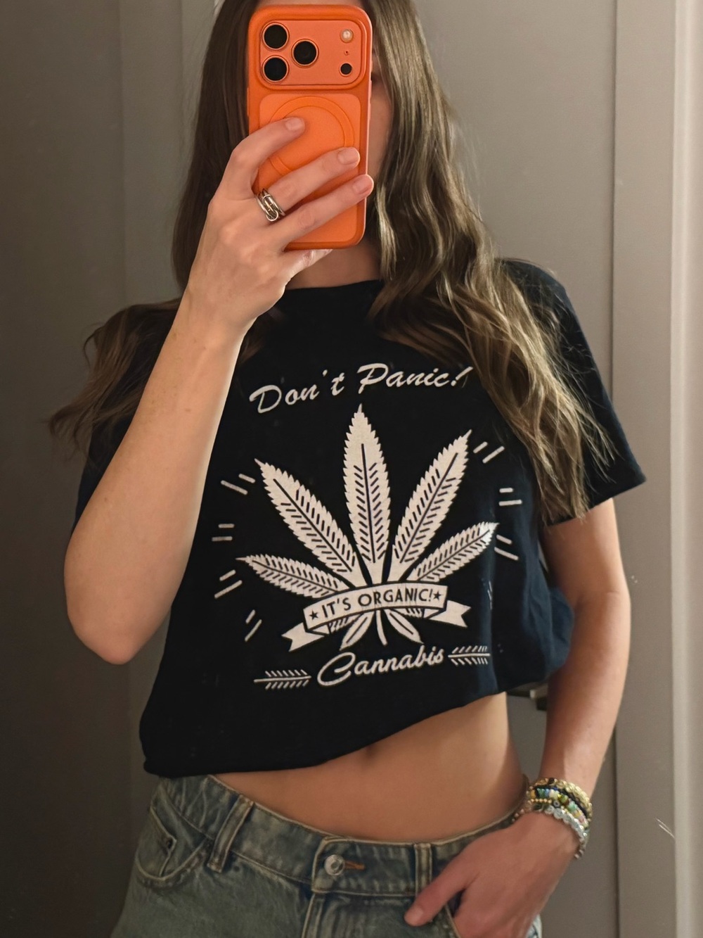 Don't Panic it’s Organic Cannabis 420 weed Graphic Tee Tshirt